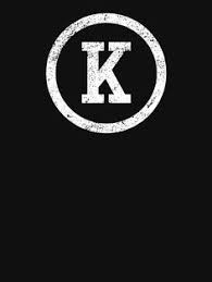 Letter K Tshirt K Initial Letter Monogrammed Vintage Varsity Tee K Design Fitted Scoop T Shirt By Micha75muc In 2021 Monogram Letters Letter K Design Initial Letters