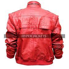 Cobra Kai Johnny Lawrence William Zabka Red Leather Jacket Leather Bomber Jacket Jackets Red Leather Jacket