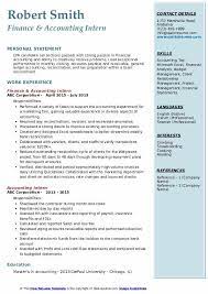 Essential duties seen on an accounting intern example resume are assisting with financial reports preparation, observing bank statement reconciliations, doing data entry tasks, performing. Accounting Intern Resume Samples Qwikresume