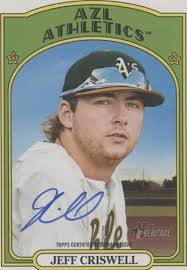 2021 Topps Heritage Minor League Real One Autographs #ROA-JC: Jeff Criswell 