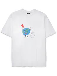 New and preowned, with safe shipping and easy returns. Balenciaga Oversized Printed Cotton Jersey T Shirt White S Balenciaga