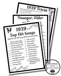 Perhaps it was the unique r. 1939 Birthday Trivia Game 1939 Birthday Parties Instant Etsy 80th Birthday Party 80th Birthday 80th Birthday Party Decorations