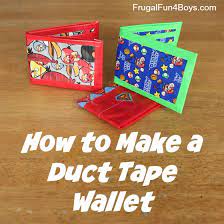 After you've got the card inserts in, lay your other strip of tape over the top, sandwiching the cards between both strips. How To Make A Duct Tape Wallet Frugal Fun For Boys And Girls