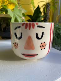 French Butter Dish Handprinted With Miss Marguerite