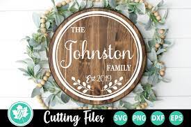 Download Round Family Name Sign A Family Svg Cut File 261797 Monograms Design Bundles