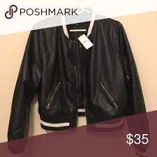 Vintage Style Faux Leather Jacket Nwt Leather Jacket New Look Jackets Faux Leather Jackets