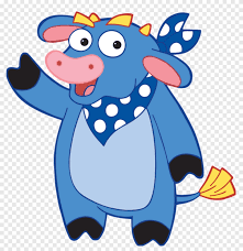Dora The Explorer, blue cow cartoon character illustration, png | PNGEgg