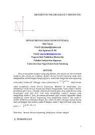 Check spelling or type a new query. Doc Menghitung Volume Kerucut Terpancung Dengan Menggunakan Integral Meti Triyani Academia Edu