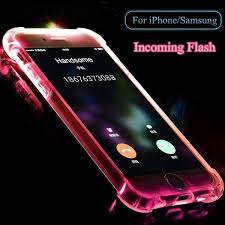 New Led Flash Lighting Up Phone Case For Iphone 5 5s Se X 6 7 6s 8 Plus Incoming Call Light Tpu Clear Cover Wish