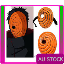 Anime Naruto Mask Uchiha Obito Tobi Cosplay Halloween Manga Orange  Accessory | eBay