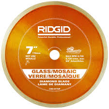 There are many different ways to cut glass mosaic tiles, depending on where you need to cut them depends on which method you use.this handy video shows you h. Ridgid 7 Inch Continuous Rim Diamond Blade For Glass Tile Glass Mosaic Tile The Home Depot Canada
