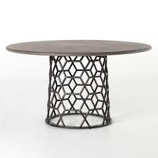 Round table bases,cast iron table legs,cantilever table bases,bolt down table pedestals,table base only,columns,spiders with free shipping. Lighthouse Designs Everett Round Dining Table In Concrete And Iron Table Only Nebraska Furniture Mart