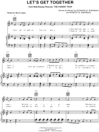 The parent trap let's get together. Hayley Mills Let S Get Together Sheet Music In C Major Transposable Download Print Sku Mn0058060