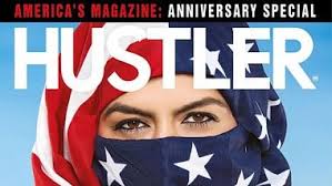 Comcast the court ruled unanimously for hustler, which had published a cartoon parody of religious leader. Hustler Magazine S Controversial New Cover Features A Topless Woman Wearing An American Flag Hijab Allure