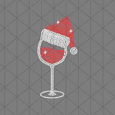 Download Christmas Wine Glass With Santa Hat Svg Files For Silhouette Files For Cricut Svg Dxf Eps Png Instant D Christmas Watercolor Christmas Wine Christmas Svg Files