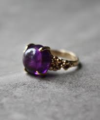 Amethyst Banks Ring In Gold Rasvet Jewelry Amethyst Jewelry Organizer Box