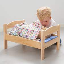 Toddlers typically start sleeping in a bed around the age of 2 to 2.5 years old. Duktig Doll Bed With Bedlinen Set Pine Multicolor Ikea