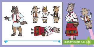 Capra cu 3 iezi de ion creanga | capra cu trei iezi. Capra Cu Trei Iezi Marionete Teacher Made