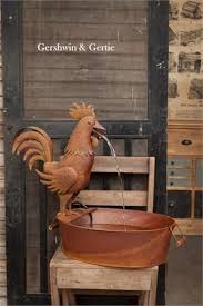 New Something To Crow About Rooster Folk Art Fountain Rooster Decor Rooster Folk Art Decor
