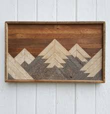 Past Reclaimed Wood Wall Art Small Mountain Range Lath Art Shabby Chic Wall Decor Geometric Rustic Wood Wall Art Reclaimed Wood Wall Art Wall Art Diy Easy