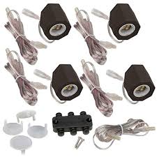 Amazon Com Dekor Directional Led Light For Deck Rails Fence Posts Low Voltage Indoor Outdoor Lighting Antique Metal Black Add On 4 Pack Home Kitchen