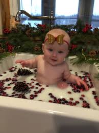It's comfy for your baby and has a textured bottom so your baby won't slip. Milk Bath Photo Baby Milk Bath Baby Christmas Photos Milk Bath Baby