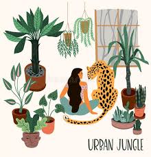 Urban outfitters is known for a few things: Urban Jungle Vector Illustration With Trendy Home Decor Houseplants Tropical Leaves Stock Vector Illustration Of Jungle Planter 125184753