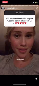 Love her response 😂😂  #fyp#foryoupage#instastory#claireholt#claire#holt#funny#husband#mother#actress#lmao#foru#foryou