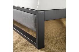 Maybe you would like to learn more about one of these? Zinus Christina Ironline Industrial Metal And Fabric Bed Frame With Headboard Shelf Double Queen Size Matt Blatt