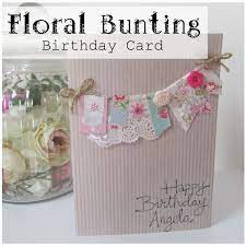 These cute mini paper bunting cards are adorable and easy enough to follow along to make several to keep for those last minute special occasions. Floral Bunting Birthday Card Sum Of Their Stories Craft Blog
