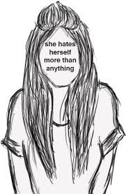 Each girl's drawing begins with the drawing of a circle for the head and cross lines, just as you see on the sketches above. Download Depression Drawings Of Girls Full Size Png Image Pngkit