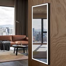 This full length mirror is brimming with style and practicality: Decoraport 64 X 24 Inch Led Full Length Mirror Dressing Mirror With Touch Button Black Frame Dimmable Plug In Floor Standing Wall Mounted Dj2 6424 B Decoraport Usa