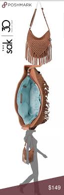 The Sak Filmore Leather Macrame Hobo Nwt Macrame Design Style Clothes Design