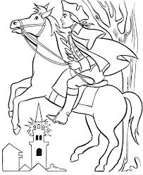 Paul Revere With Horse Coloring For Kids Paul Revere Activities Coloring Pages Paul Revere S Ride