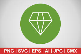 Download Vector Diamond Icon Graphic By Iyikon Creative Fabrica SVG Cut Files