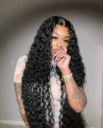 Did I Slay Yo Bae On Instagram 40 Curly Hair Y All Better Know Y All Seen This Look Her Front Lace Wigs Human Hair Deep Wave Hairstyles Wet And Wavy Hair