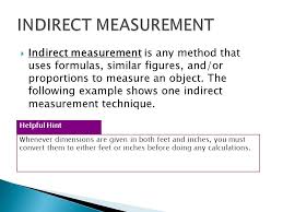 Great for teachers, parents, and kids. Chapter 7 5 Indirect Measurement Is Any Method That Uses Formulas Similar Figures And Or Proportions To Measure An Object The Following Example Ppt Download