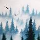Paint Nite: Foggy Forest Flight event in Oakville, ON