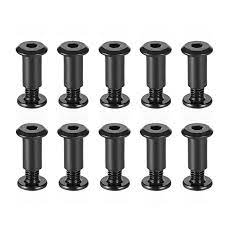 Uxcell 10sets M6 Hex Socket Screw Post Binding Screws Leather Fastener Carbon Steel 10mm 12mm 16mm 20mm 25mm 30mm 35mm 45mm Socket Screws Screw Posts Fasteners