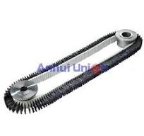 Customized Endless Belt Brush Timing Belt Brush With PU Cubes for Conveyor  Cleaning