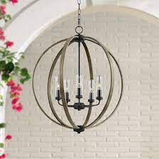 Allier 28 High Wood Iron Outdoor Hanging Chandelier Light 56n34 Lamps Plus Outdoor Chandelier Hanging Chandelier Hanging Lantern Lights