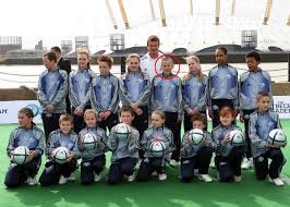Harry kane, second from the right, poses with david beckham at the launch of his academy in 2005. David Beckham Tottenham Youth