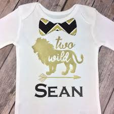 Boy Jungle Themed Birthday Party For 2 Year Old Personalized Two Wild Bow Tie Birthday Boy Shirt Onesie With Birthday Boy Shirts Bday Party Boy Zoo Birthday Party