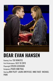 Dear evan hansen is going from the stage to the screen. Dear Evan Hansen Broadway Movie Poster Movie Posters Minimalist Broadway Posters Movie Poster Wall