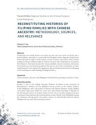 This is a common practice to keep in mind when tracing a family's movements. Pdf Reconstituting Histories Of Filipino Families With Chinese Ancestry Methodology Sources And Relevance