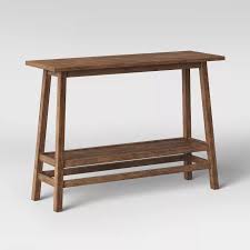 Haverhill Wood Console Table With Shelf Threshold In 2020 Wood Console Table Reclaimed Wood Console Table Wood Console