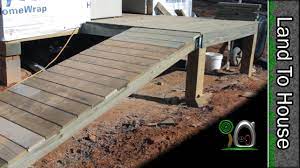 Porch And Ramp Build A Workshop 20 Youtube Ramp Design Porch With Ramp Wooden Ramp
