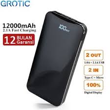 Get it on amazon here. Ulasan Dan Review Powerbank Grotic Gy11 12000mah Fast Charge Dual Usb Output 2 1 A Type C Micro Input Led Display Power Bank Jingshengzhang