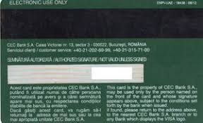 Buy and win pay by visa cec bank card in any kaufland store until may 30 and you can earn 500 euros weekly or the grand prize of 1.500 euros. Bank Card Cec Bank Cec Casa De Economii Si Consemnatiuni Romania Col Ro Ve 0021 02