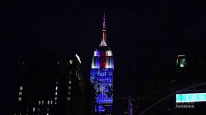 Timelapse Of 2016 Election Results On Empire State Building Youtube